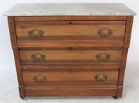 Eastlake Marble Top 3 Drawer Chest