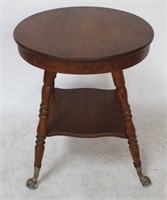 Round Glass Ball & Claw Foot Parlor Table