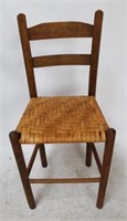 Primitive Woven Cane Seat Chair