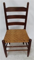 Primitive Woven Cane Seat Chair