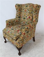Vintage Chippendale Wing Back Chair