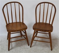 Pair Matching Bent Wood Chairs