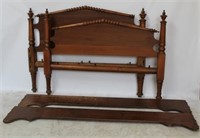 Early Spool Carved Full Size Bed