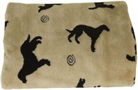 CPC Plush Tossed Dog Throw for Pets,30"X60", Beige