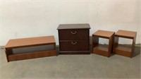 Filing Cabinet, Coffee Table, End Tables