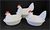 Matching chicken nest bowls