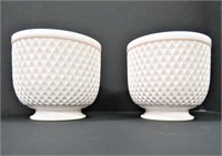 Napco pair of milk glass bowls