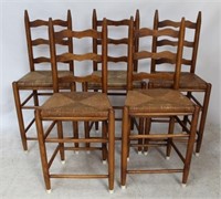Set of 5 Matching Ladderback Chairs
