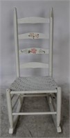 Hand Painted White Rocking Chair