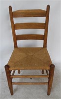 Antique Rush Seat Ladderback Chair