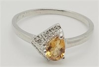 Azotic Gemstone & Diamond Sterling Silver Ring