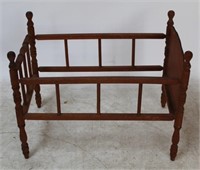 Wood Doll Size Crib - as is