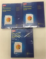 3 Packs Staples Clear Sheet Protectors