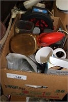 BOX LOT- CUPS, BOWLS, BLENDERS, TOYS