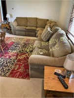 Tan Sectional Sofa 14' x 9' Recliners on End