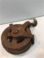 1 ton block and tackle cast iron pulley