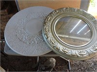 Round Mirror & Ceramic Wall Decor