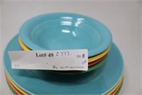 (8) Homer Laughlin Harlequin Plates & Bowls