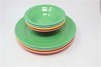 (8) Homer Laughlin Harlequin Plates & Bowls