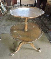 2 Tier Table With Claw Feet