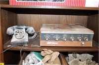 Antique Telephone & Heathkit by Daystrom Stereo