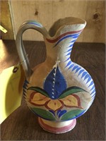 Vintage Pottery Painted Pitcher