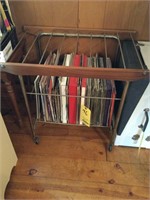 (60+/-) Vinyl 78 and 33 1/2rmp Records and Rack