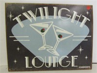 Metal Twilight Lounge Sign