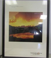 Framed Mammoth Lakes Advertisement Poster