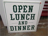 Open Lunch & Dinner Sign
