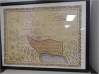 Signed by Cast -1967 Ponderosa Ranch Nevada Map