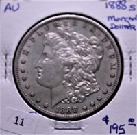 1888 S MORGAN DOLLAR AU RARE DATE