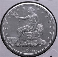 1874 S TRADE DOLLAR  AU