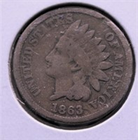 1863 INDIAN HEAD CENT  VG