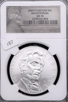 2009 P NGC MS70 LINCOLN SILVER DOLLAR