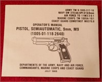 9mm M9 PISTOL OPERATING MANUAL