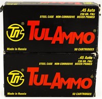 100 Rounds Of TulAmmo .45 ACP Ammunition