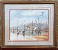 "BROKEN SILENCE"  FRAMED DUCK PRINT