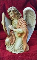 HARP PLAYING ANGEL FIGURINE