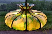 ANTIQUE STAINED GLASS LAMP