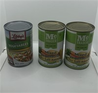 3 cans mixed vegetables