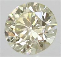 0.12ct Light Yellow VVS2 Round Brilliant Diamond