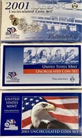 2001, 2002, 2003 U.S. Uncirculated Coin Sets