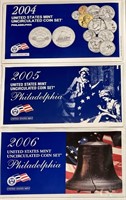 2004, 2005, 2006 U.S. Uncirculated Coin Sets