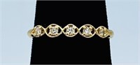 14k Yellow Gold 0.15cts Diamond Ring