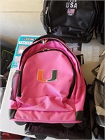 NCAA university  of Miami large wheeld backpack