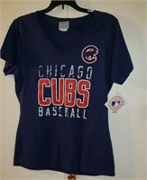Womens Chicago Cubs Baseball NEW Blue T-Shirt M