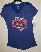 Womens Chicago Cubs NEW Blue T-Shirt SMALL