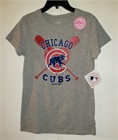 Girls Chicago Cubs Gray NEW Short Sleeve T-Shirt L