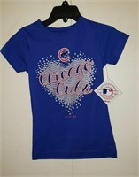 Chicago Cubs NEW Girls Blue T-Shirt MED